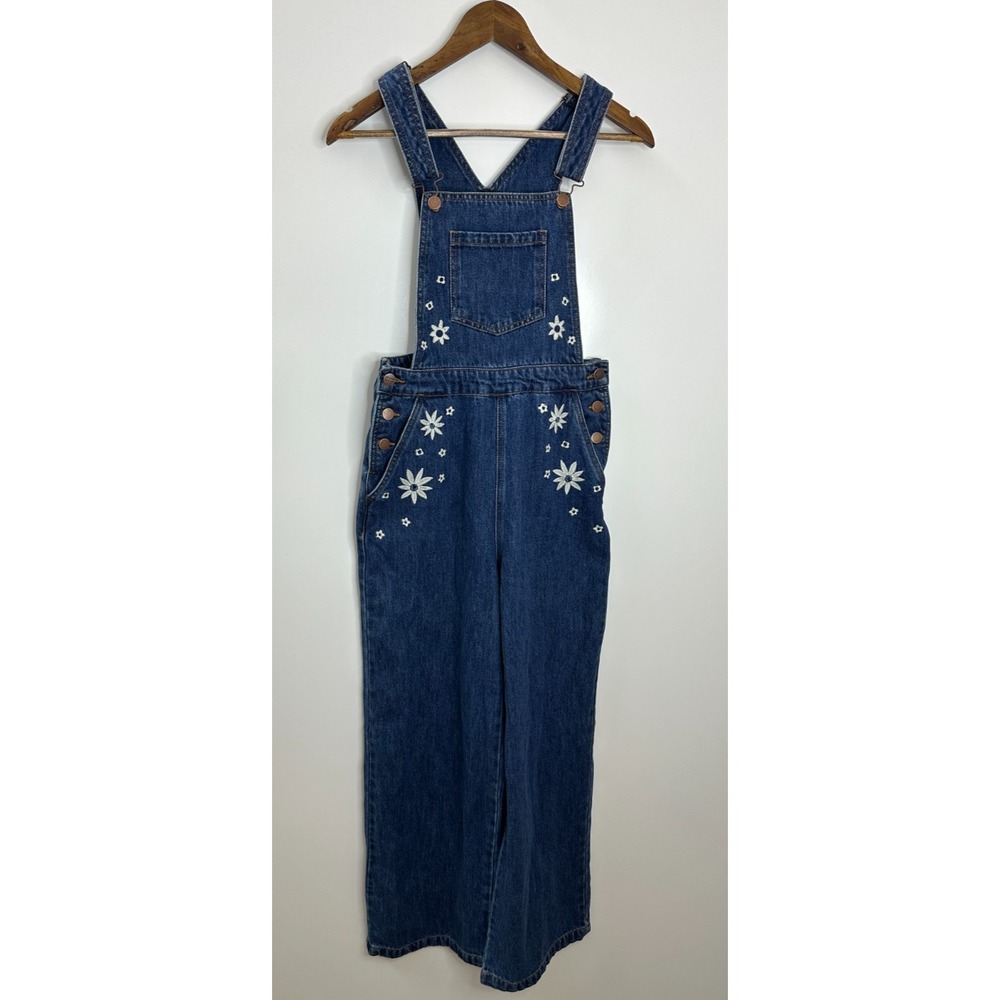 Princess Highway Daisy Days Embroidered Denim Overalls Blue Size 6 *Read - Picture 2 of 13